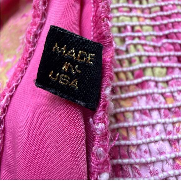 COOGI CG Printed Rare Y2K Floral Bandeau Maxi Dress Tube Top Size M Pink Baroque - Picture 12 of 15